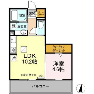 メゾン三塚【1階】の間取り