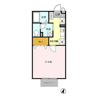 ルミエール B【2階】の間取り