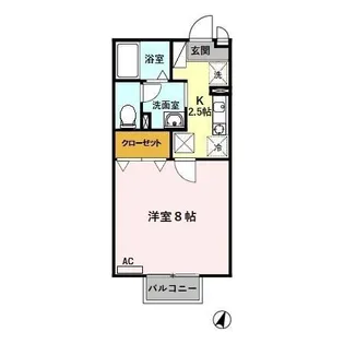 ルミエール B【1階】の間取り