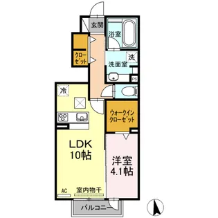 ラ ルーチェ 波須【1階】の間取り