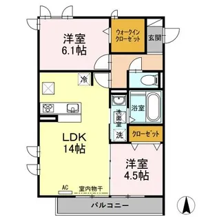 HILLS NODA【1階】の間取り