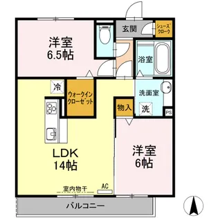 HILLS NODA【2階】の間取り