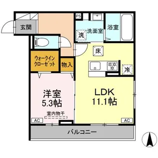 DーROOM林町7丁目【1階】の間取り