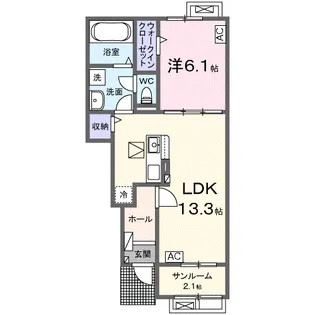 クレールⅢ【1階】の間取り