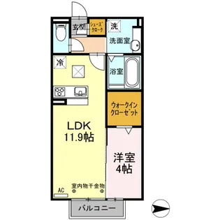 フォレスタ代官【1階】の間取り