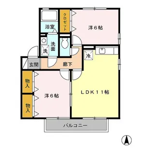 ナホトカ静里 B【2階】の間取り