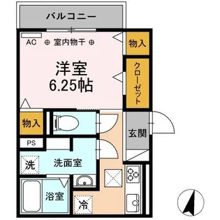 サンシティ伝馬町【1階】の間取り