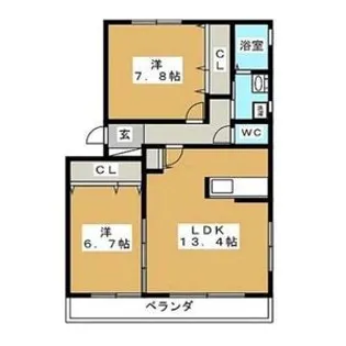 ミノワージュA棟【2階】の間取り