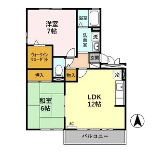 セジュールスリーK・K A【3階】の間取り