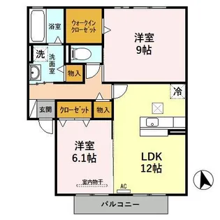 エミネンス・ブリエ【1階】の間取り