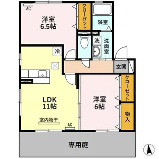 CASA・L D棟【1階】の間取り