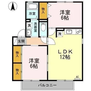 GRACE KUMANO Ⅱ A棟【1階】の間取り