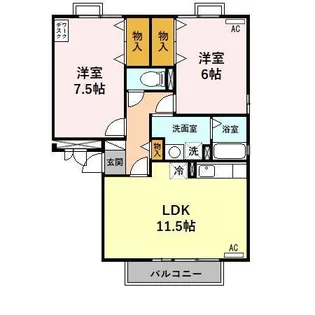 セレッソガーデン B【2階】の間取り