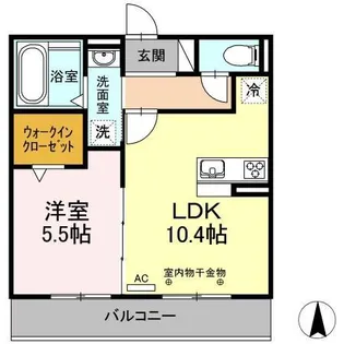 メゾン・ド・シャーム【202号室】の間取り