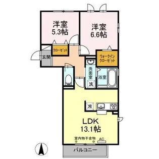 メゾン・ド・シャーム【1階】の間取り