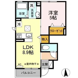 アンソレイエ【1階】の間取り