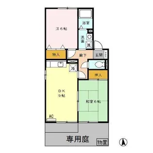 プラムコート B【1階】の間取り