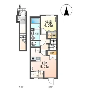 ケセラセラ ムーン【2階】の間取り