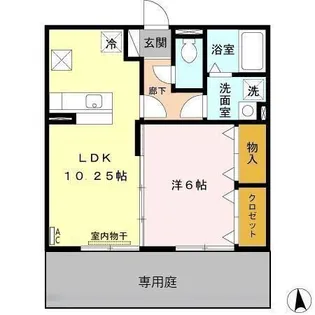 CASA・L B棟【1階】の間取り