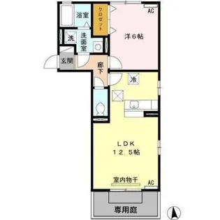 CASA・L B棟【1階】の間取り