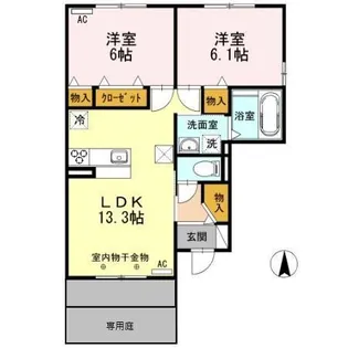 GRACE KUMANO III【1階】の間取り