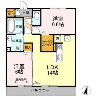 シェーンハイム静里【103号室】の間取り