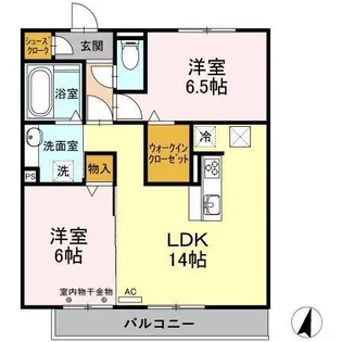 シェーンハイム静里【1階】の間取り