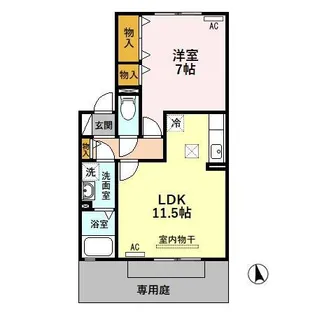 マシェリS【1階】の間取り