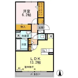 セジュール花水木【3階】の間取り