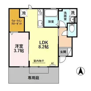 SUNSET GARDEN【1階】の間取り