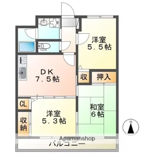 ルミナス大垣駅西【2階】の間取り