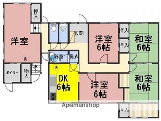 岐阜県瑞穂市牛牧【一戸建】の間取り