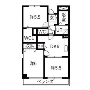 3DKの間取り画像