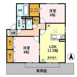 ナホトカ静里 C【1階】の間取り