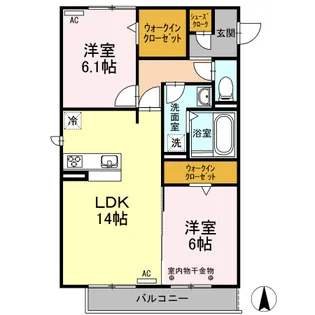 ELVITA (エルヴィータ)【2階】の間取り