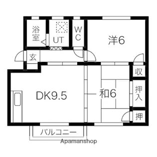ハイツラック【2階】の間取り