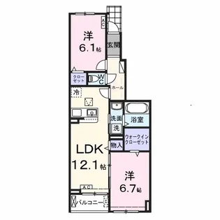 エスポワール【1階】の間取り