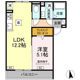 HILLS KEI【1階】の間取り