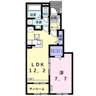 フィオーレ安八【1階】の間取り