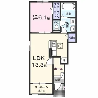 レディアⅢ【1階】の間取り