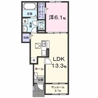レディアⅢ【1階】の間取り