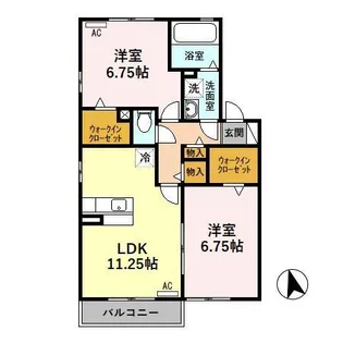 モアエクセレンス B【2階】の間取り