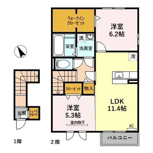 エトワール【201号室】の間取り