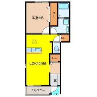 ベル・エポックB棟【1階】の間取り