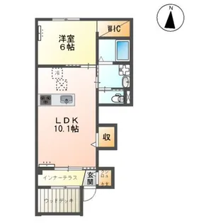 ベルメゾン笠縫の里【103号室】の間取り