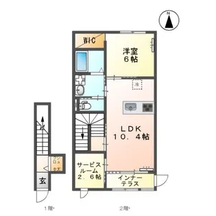 ベルメゾン笠縫の里【207号室】の間取り