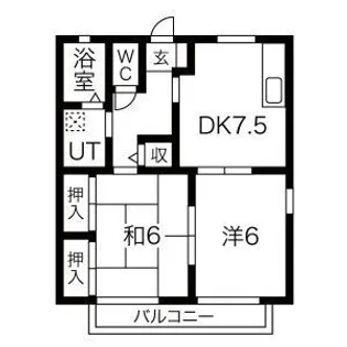 スカイ・コーポ【201号室】の間取り