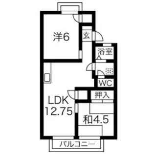 MUヒルズB【1階】の間取り