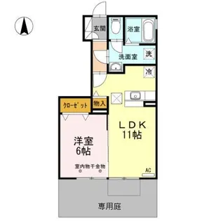 グレインフォレストII【1階】の間取り