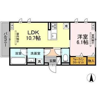 セレスティア穂積【2階】の間取り